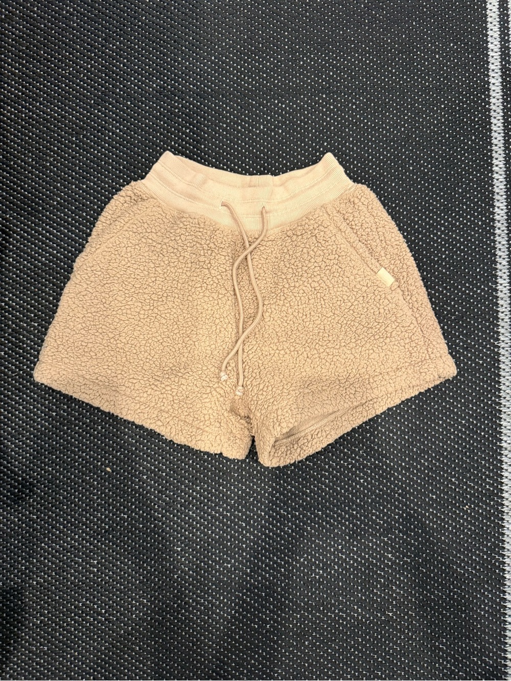 Gilly Hicks Sherpa Lounge Shorts in Tan